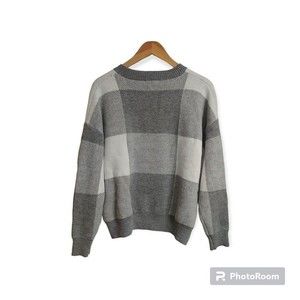 Plaid Knitted Sweater Medium